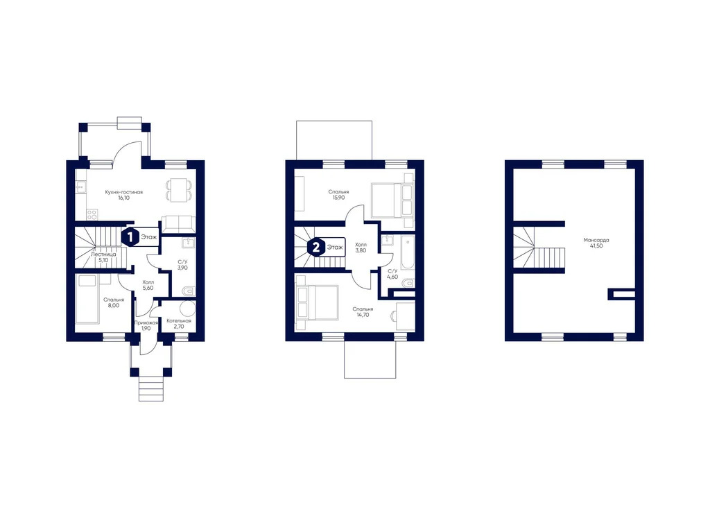 Коттедж 142.2 м2 на участке 1.34 сот. - Фото 2