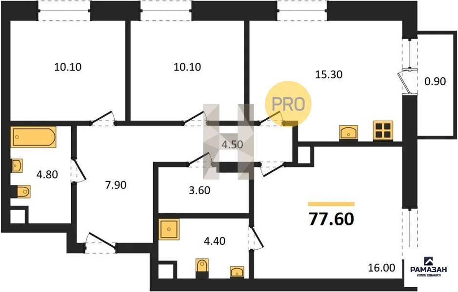 Продажа квартиры в новостройке, Казань, м. Горки, ул. Родины - Фото 1