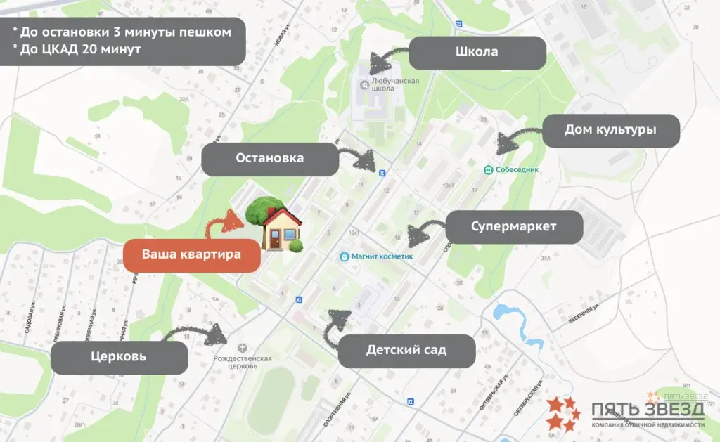 Продается 2-комнатная квартира Любучаны Парковая ул., 4 - Фото 18