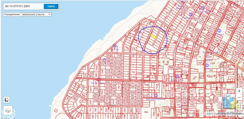 Публичная кадастровая карта межводное крым