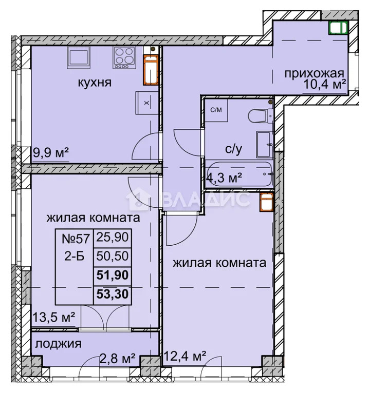 ЖК ВЕГА, городской округ Нижний Новгород, Нижний Новгород, микрорайон ... - Фото 6