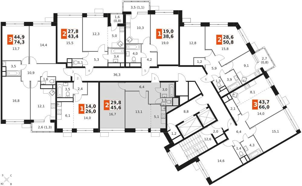 Продам 2-комн. квартиру 45.5 кв.м. - Фото 1