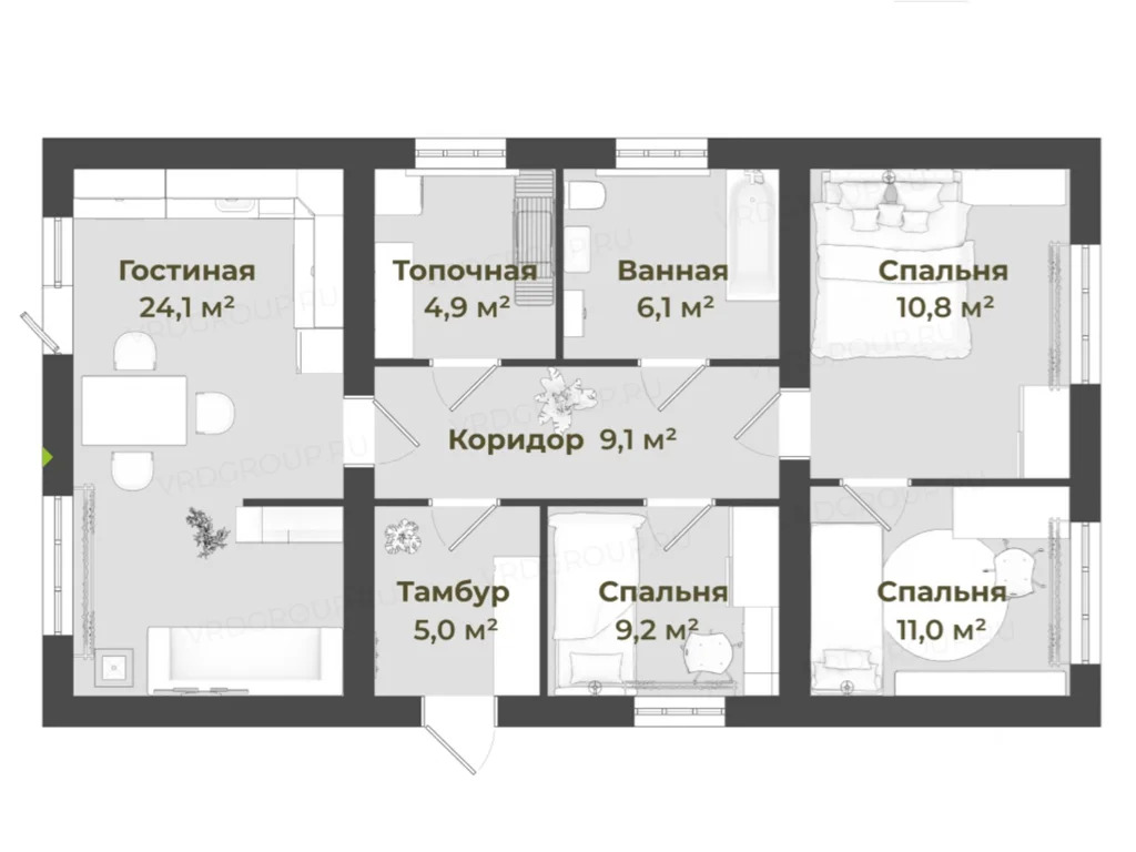 Коттедж 105 м2 на участке 8.62 сот. - Фото 2