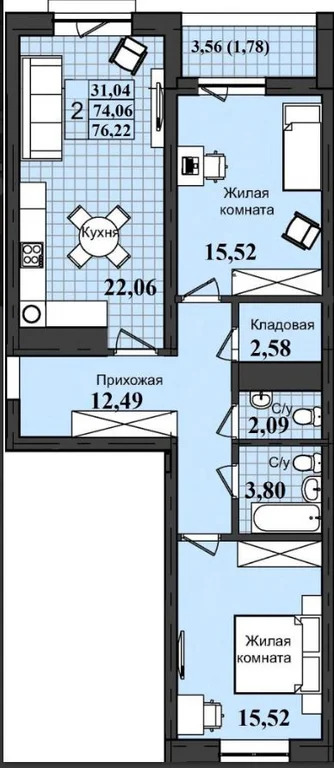 Продажа квартиры, Оренбург, жилой комплекс Гранд Парк - Фото 2