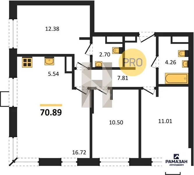 Продажа квартиры в новостройке, Казань, м. Проспект Победы, Братьев ... - Фото 1