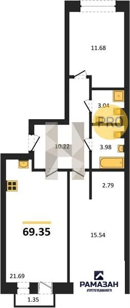 Продажа квартиры в новостройке, Казань, м. Козья слобода, ул. ... - Фото 1