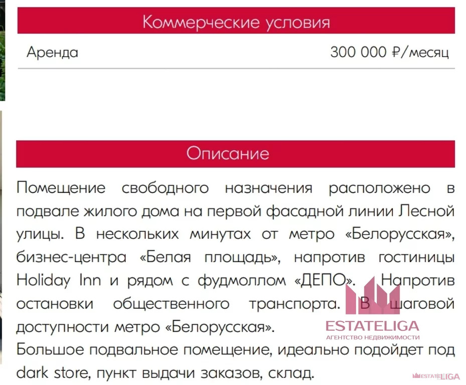 Аренда торгового помещения, м. Белорусская, ул. Лесная - Фото 5