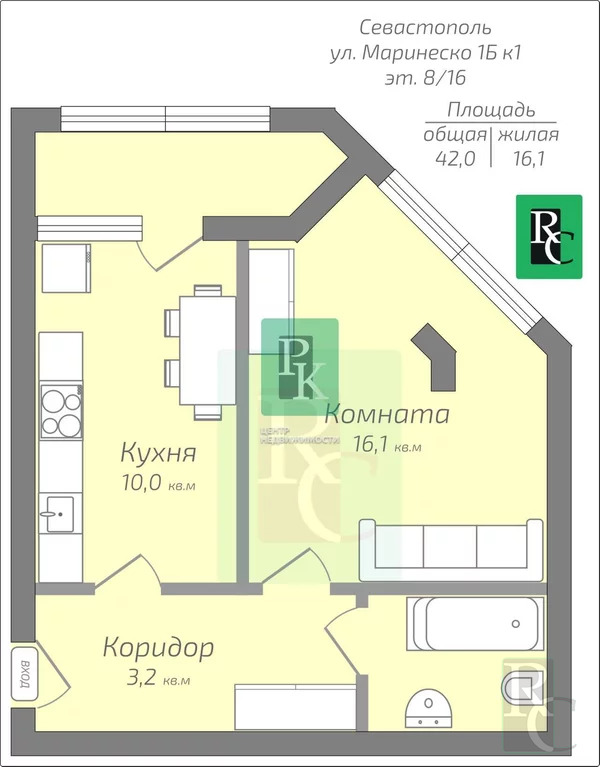 Продажа квартиры, Севастополь, улица Александра Маринеско - Фото 22