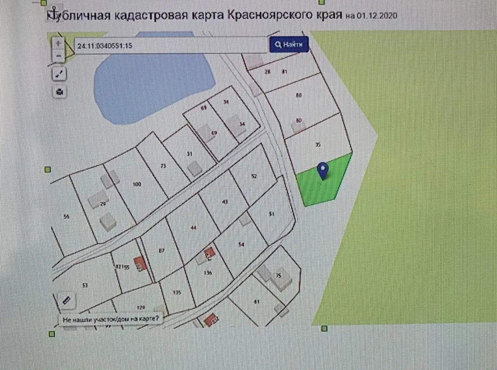 Карта продаваемых участков