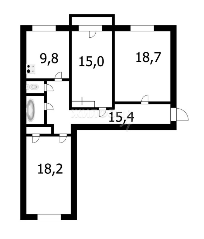 Продажа квартиры, Новосибирск, ул. Жемчужная - Фото 15