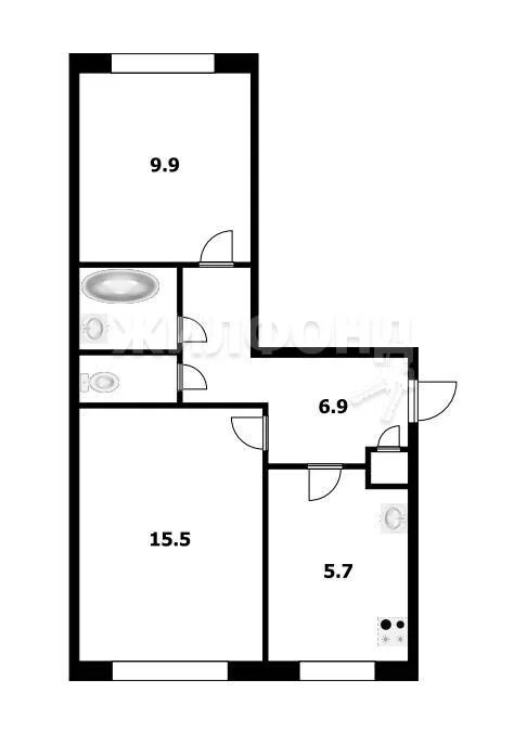 Продажа квартиры, Обь, Военный Городок - Фото 4