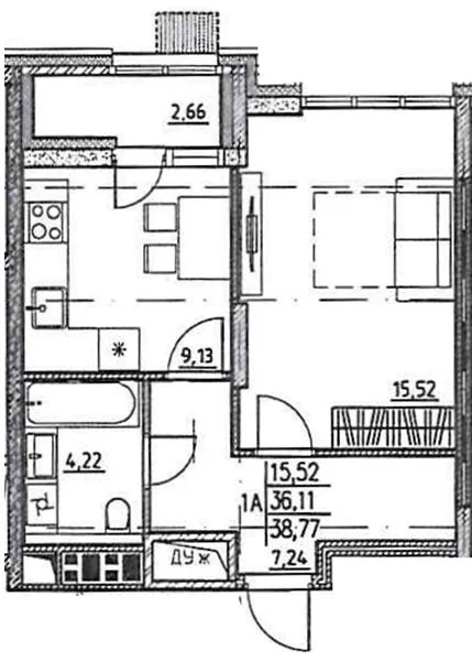Продается квартира, 38.77 м - Фото 2