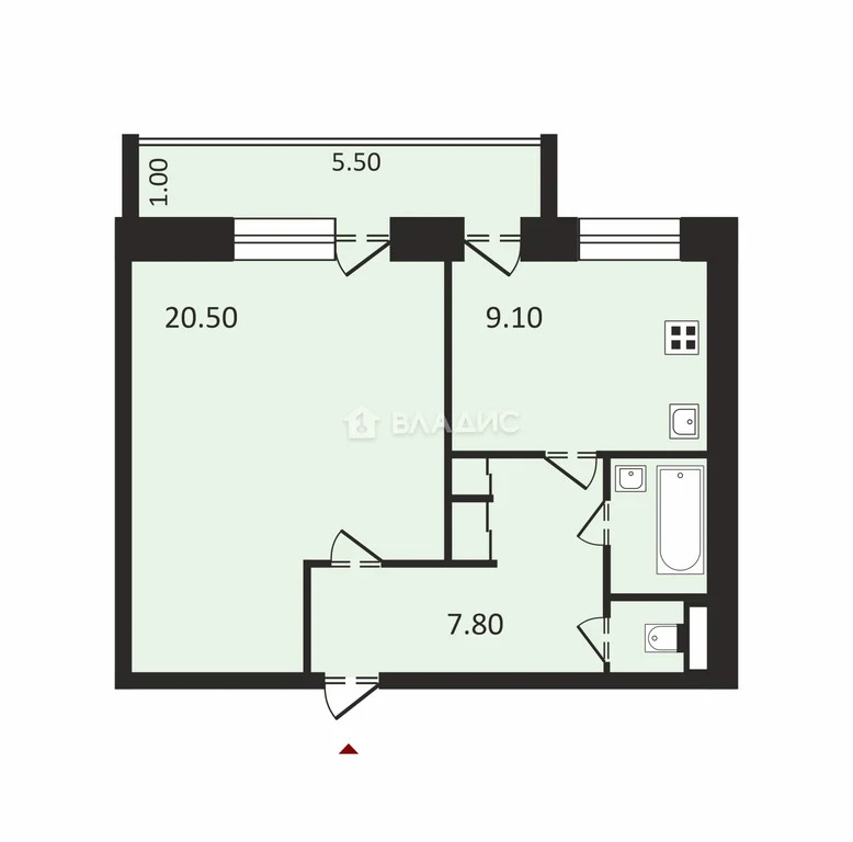 Собинский район, Лакинск, проспект Ленина, д.73, 1-комнатная квартира ... - Фото 29