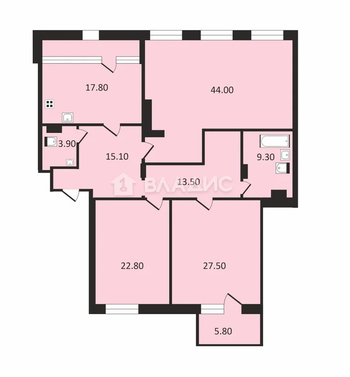 Санкт-Петербург, Орловская улица, д.1, 3-комнатная квартира на продажу - Фото 26