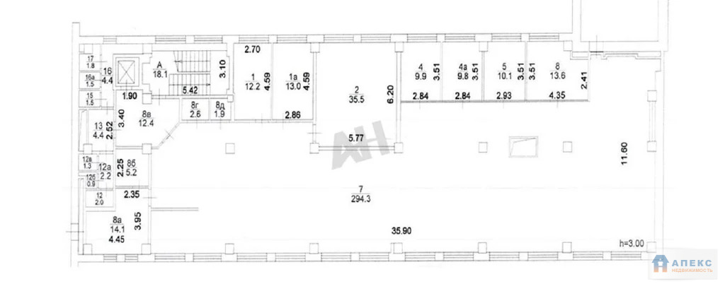 Аренда офиса 474 м2 м. Савеловская в бизнес-центре класса В в ... - Фото 0