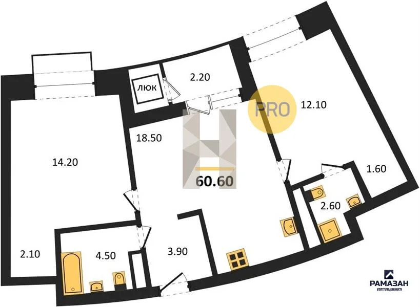 Продажа квартиры в новостройке, Казань, м. Проспект Победы, Ферма-2 ... - Фото 1