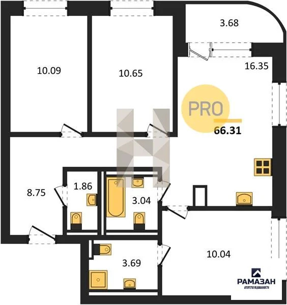 Продажа квартиры в новостройке, Казань, м. Козья слобода, ул. ... - Фото 1