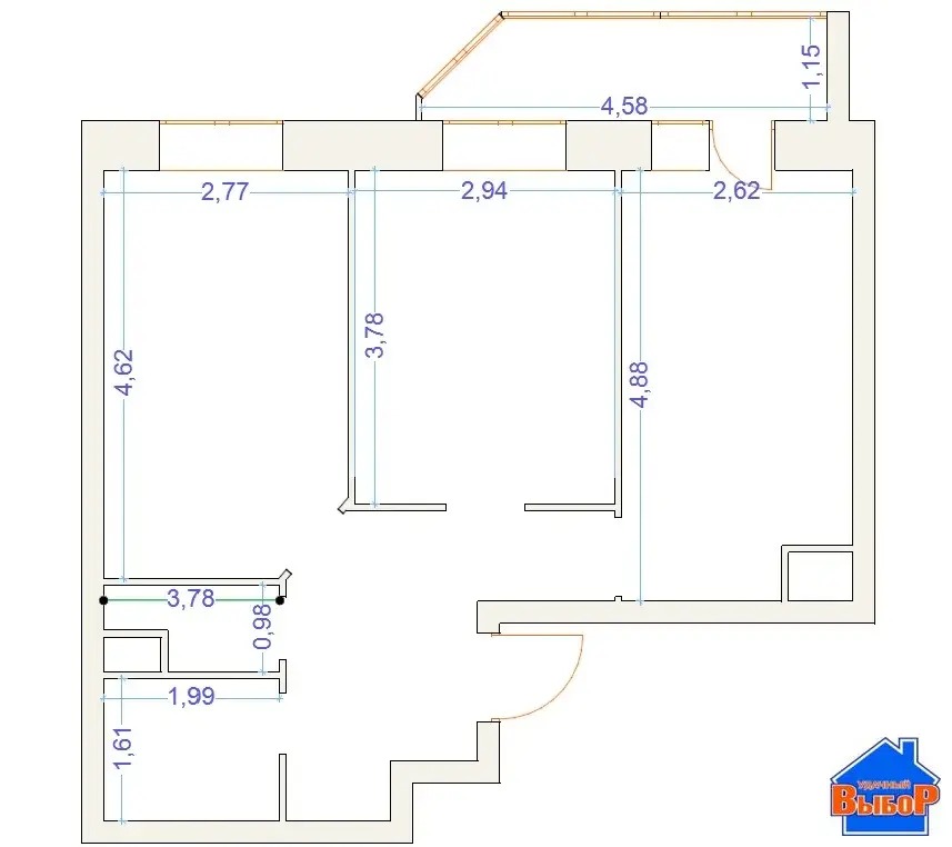 Продается 2-к квартира в сданном ЖК с предчистовой отделкой - Фото 15