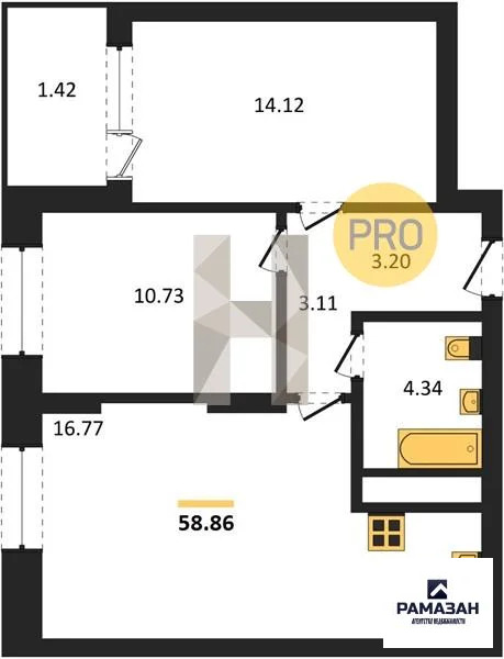 Продажа квартиры в новостройке, Казань, м. Горки, ул. Родины - Фото 1