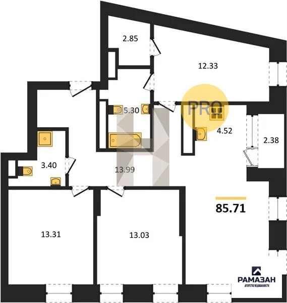 Продажа квартиры в новостройке, Казань, м. Суконная слобода, ул. ... - Фото 1