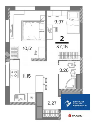 Продажа квартиры, Рязань, территория Метропарк - Фото 9