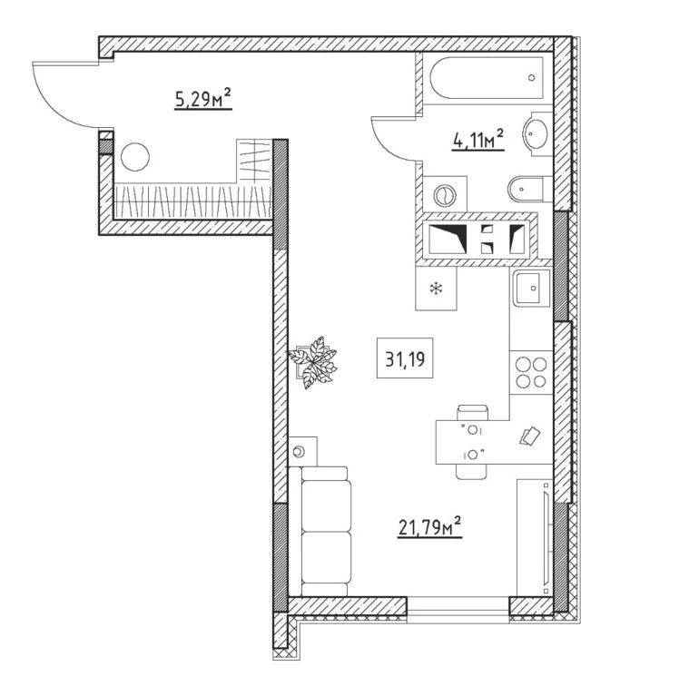 Продается квартира, 31.19 м - Фото 0