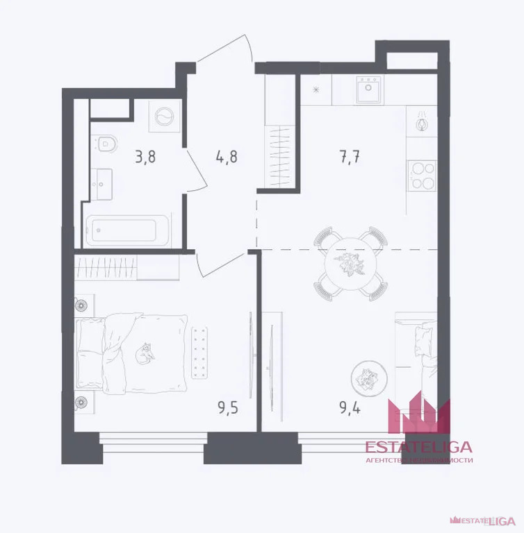 Аренда квартиры, Заречье, Одинцовский район, Луговая улица - Фото 2