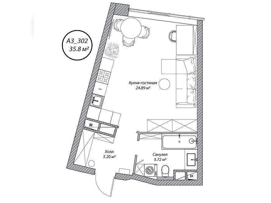 Продам 1-комн. квартиру 35.8 кв.м. - Фото 1
