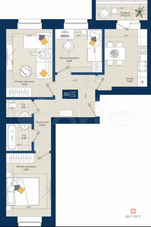 Продажа квартиры, Осиново, Зеленодольский район, ул. Дорожная - Фото 10