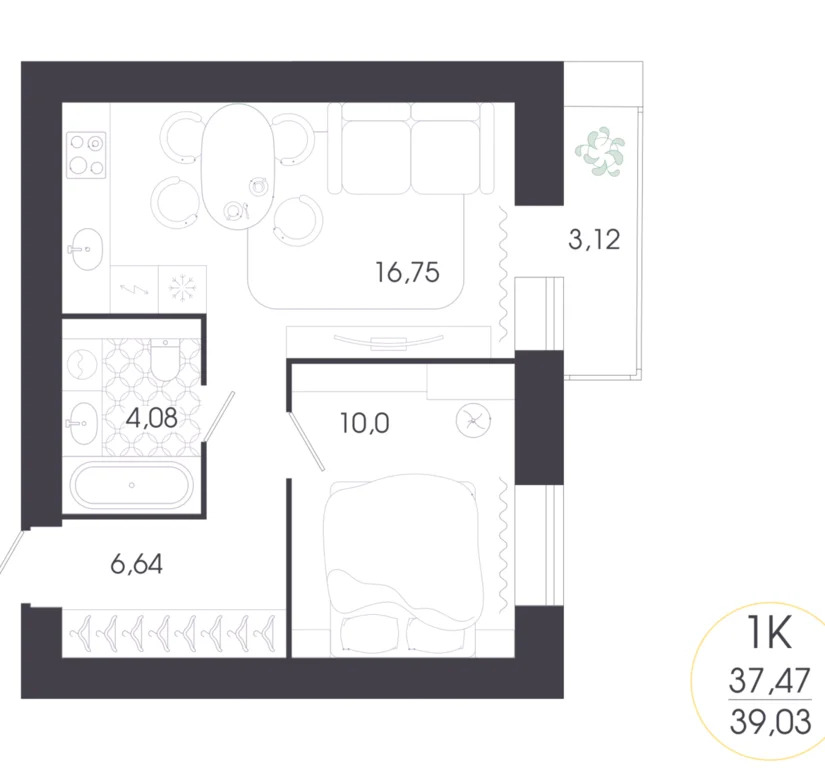 Продается квартира, 39.03 м - Фото 2