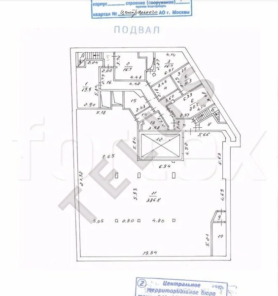 м Таганская Пестовский переулок 2756м2 Аренда офиса (ном. объекта: ... - Фото 9