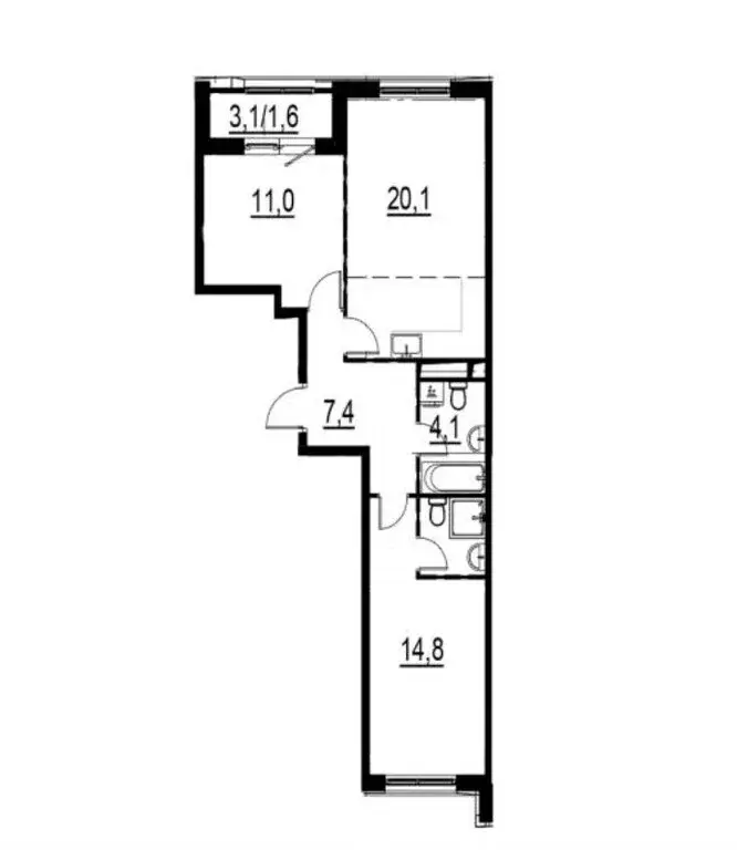 Видовая 2к. квартира ЖК Алия - Фото 14