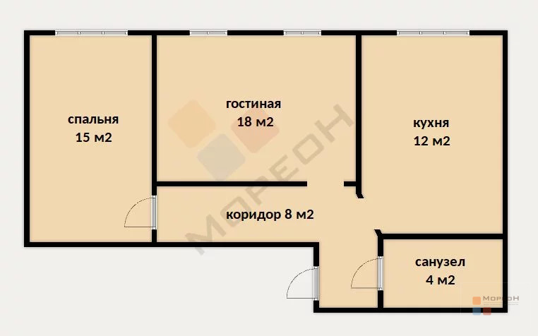 2-я квартира, 56.80 кв.м, 3/5 этаж, рип, Чайковского ул, 5200000.00 . - Фото 13