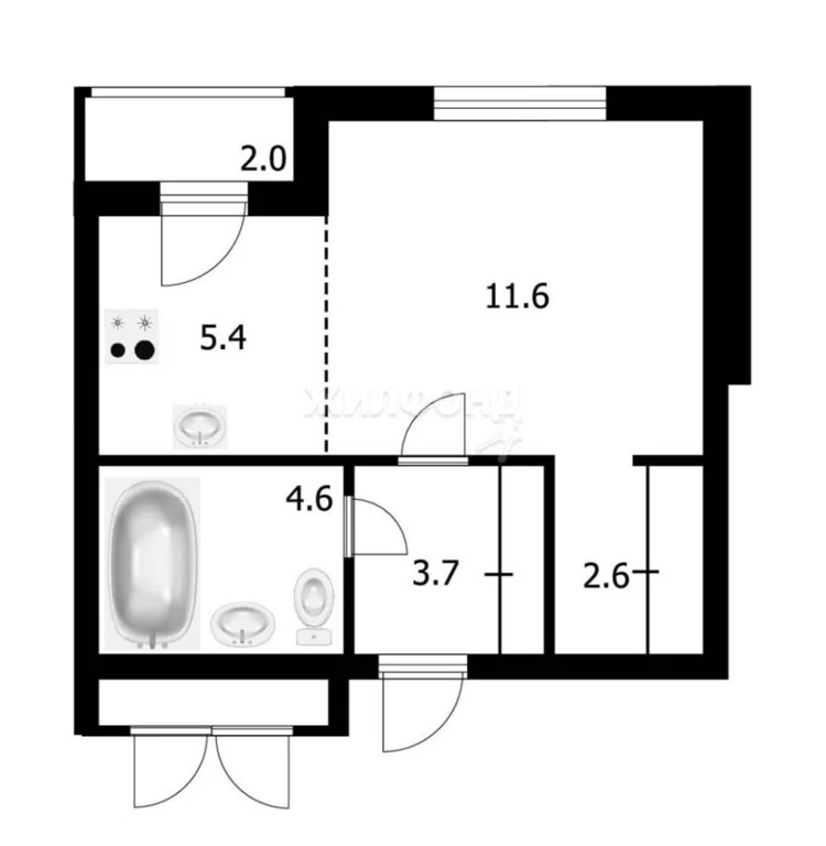 Продажа квартиры, Новосибирск, имени генерал-майора А.Н. Рожкина - Фото 1