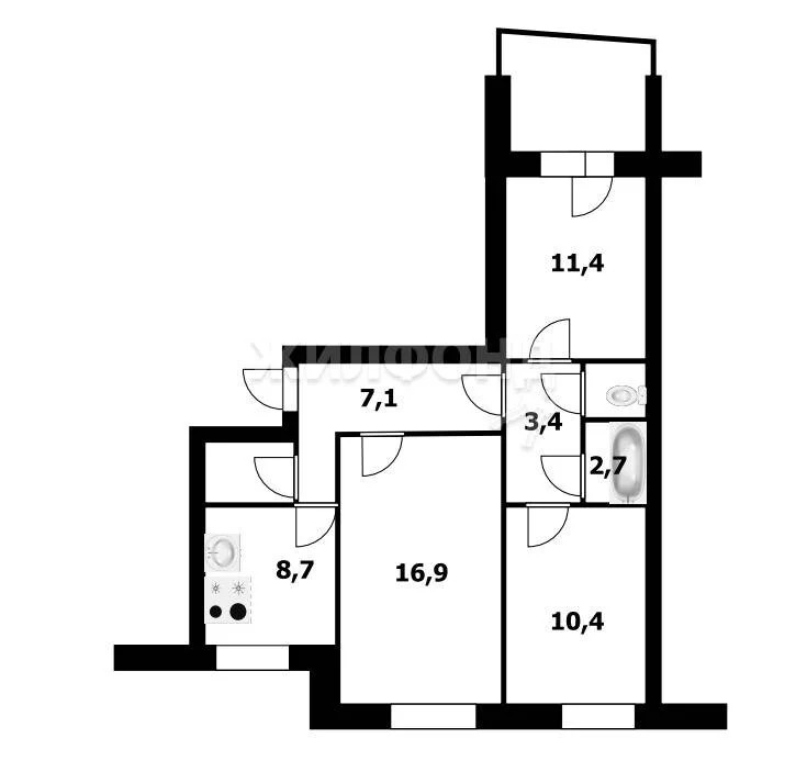 Продажа квартиры, Колывань, Колыванский район, Соловьёва - Фото 5