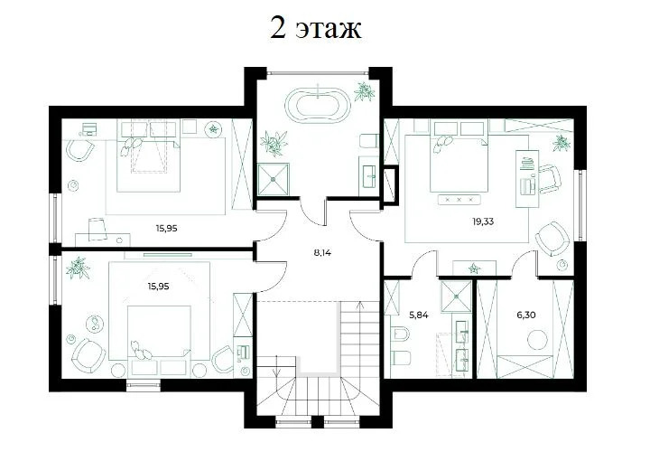 Коттедж 180 м2 на уч. 6 сот. - Фото 4