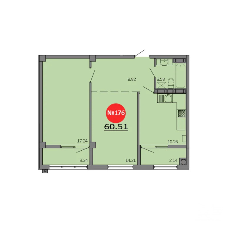 Продажа квартиры в новостройке, Белоглинка, Симферопольский район, ... - Фото 2