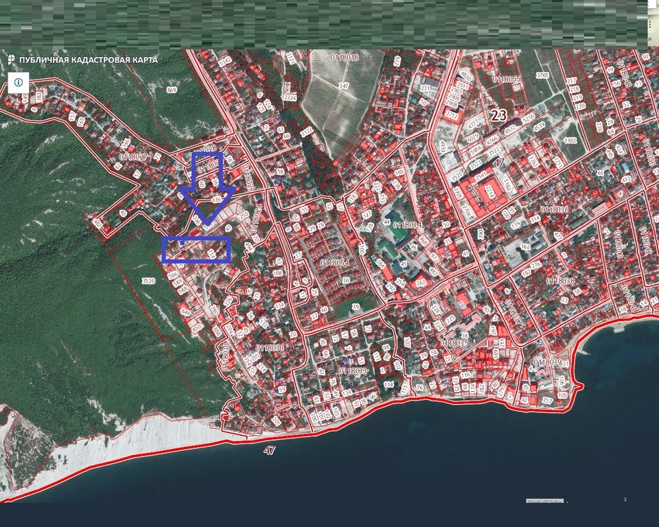 Кадастровая карта новороссийск мысхако