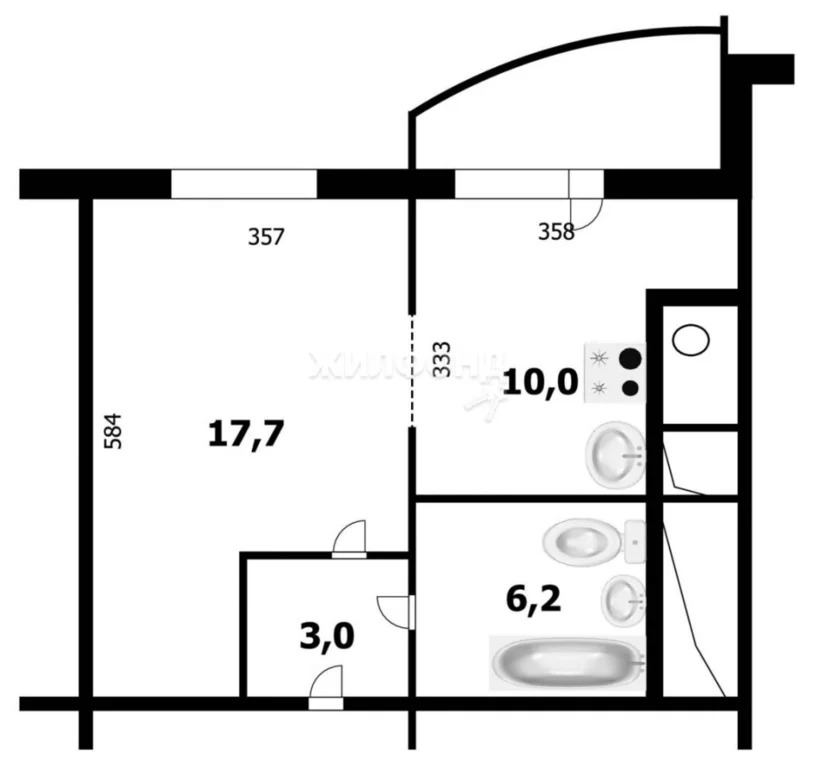 Продажа квартиры, Новосибирск, микрорайон Горский - Фото 8