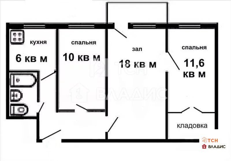 городской округ Королёв, Королёв, улица Гагарина, д.34А, 3-комнатная ... - Фото 14