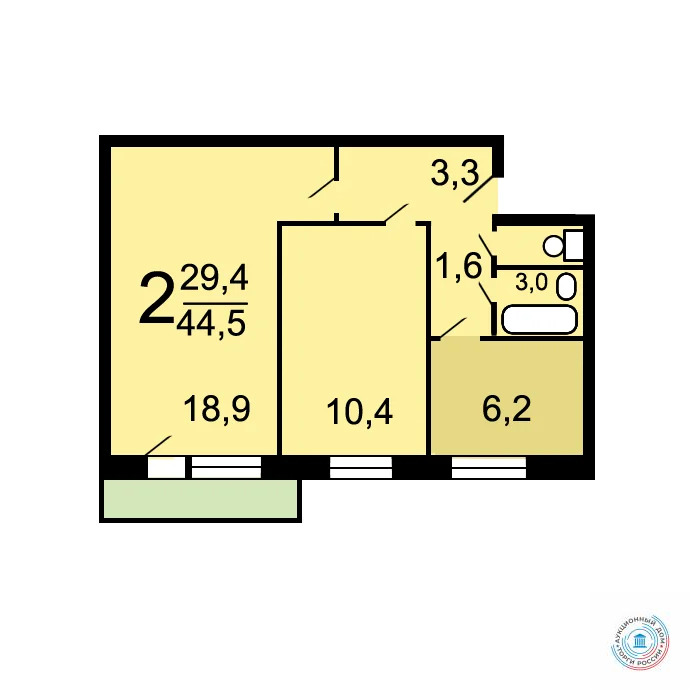 Продается квартира, 44.7 м - Фото 2