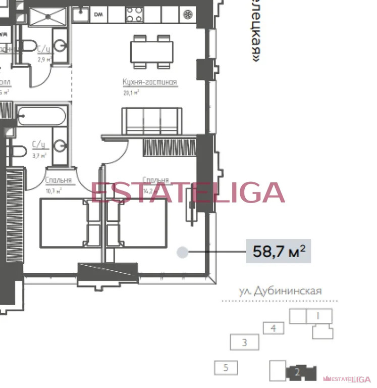 Аренда квартиры, ул. Дубининская - Фото 1