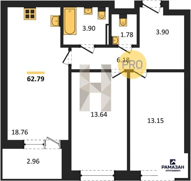 Продажа квартиры в новостройке, Казань, м. Козья слобода, ул. Залесная - Фото 1