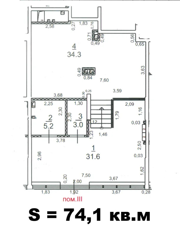 Аренда ПСН площадью 74,1 м2 - Фото 3