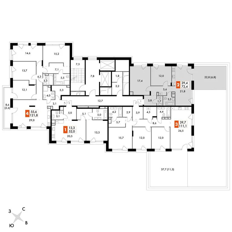 Продам 3-комн. квартиру 72.8 кв.м. - Фото 4