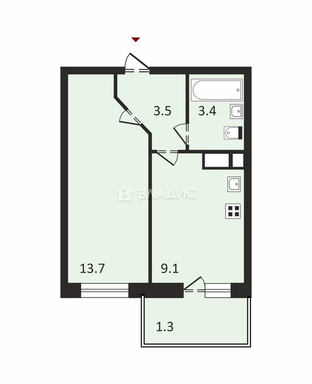 Всеволожский район, Мурино, Графская улица, д.11, 1-комнатная квартира ... - Фото 21