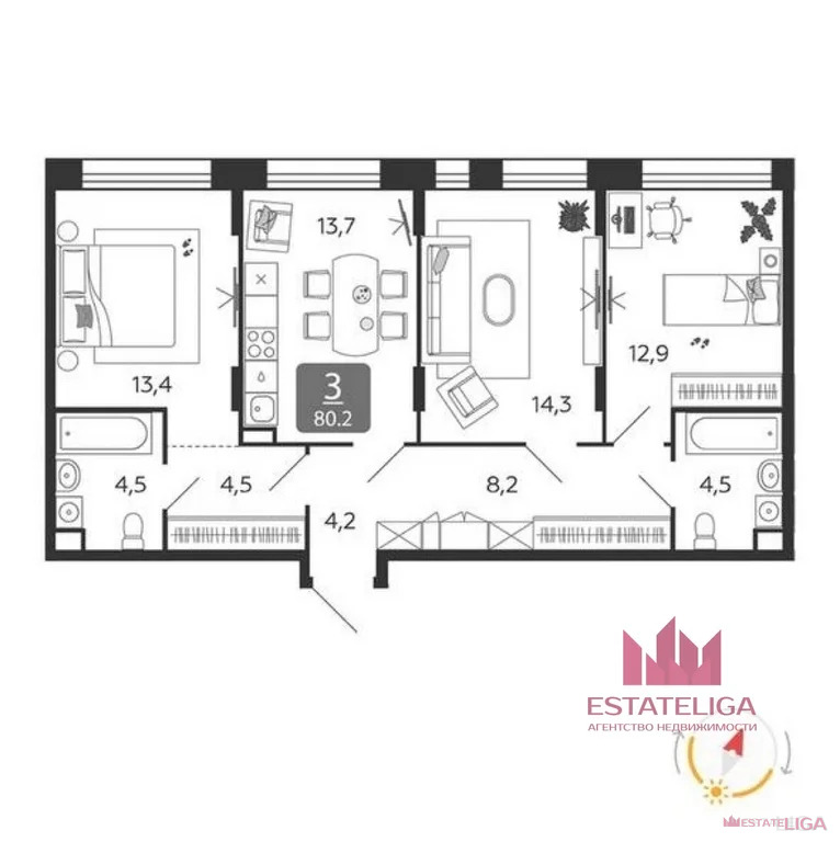 Продажа квартиры, улица Петра Кончаловского - Фото 2