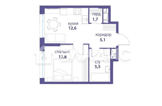 Москва, Шелепихинская набережная, д.42к3, 1-комнатная квартира на ... - Фото 26