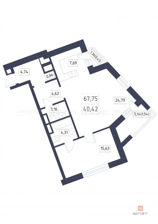 Продажа квартиры, Казань, ул. Хади Атласи - Фото 15