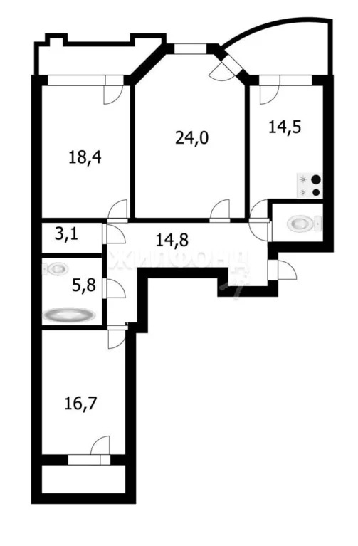 Продажа квартиры, Новосибирск, ул. Дуси Ковальчук - Фото 23